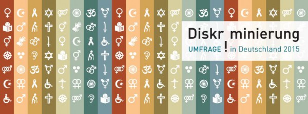 Wort-Bild Marke der Umfrage der Antidiskriminerungsstelle des Bundes zu Diskriminierungserfahrungen in Deutschland 2015
